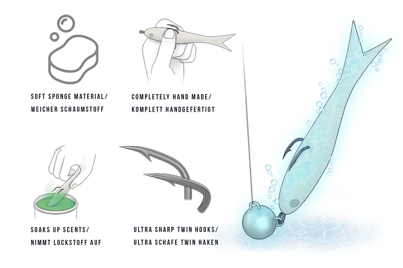 FishingGhost SpongyOne 8cm UV-Perch 3ks