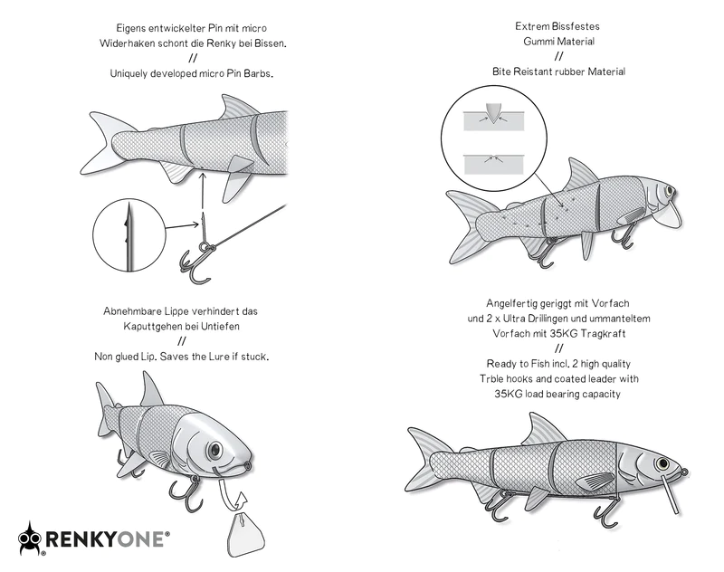 FishingGhost RenkyOne 35cm Pure White