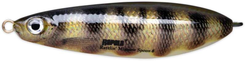 Rapala Rattlin´ Minnow Spoon 8cm Live Perch Potápivý