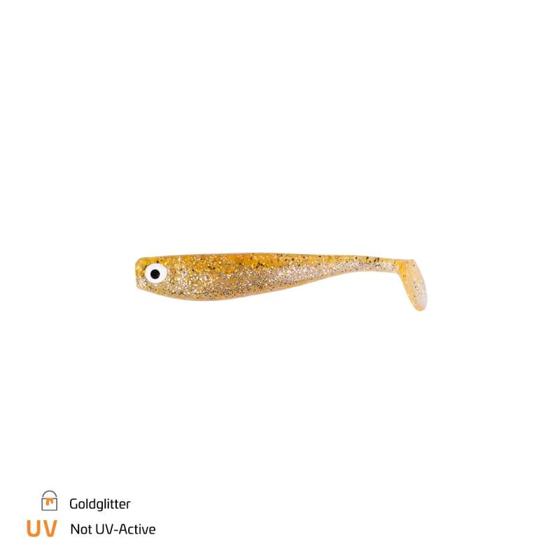 Zeck ZANDER Gummi 9cm Goldglitter