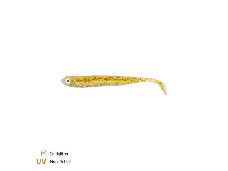 Zeck ZANDER Gummi 12cm Goldglitter