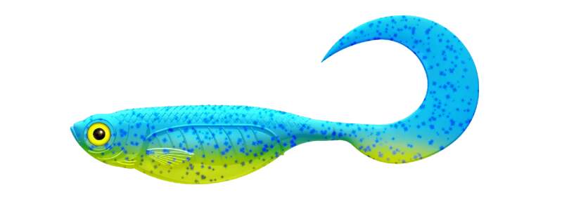 Libra Lures Embrion Twist Tail 18cm 127 Lime Chartreus/Blue