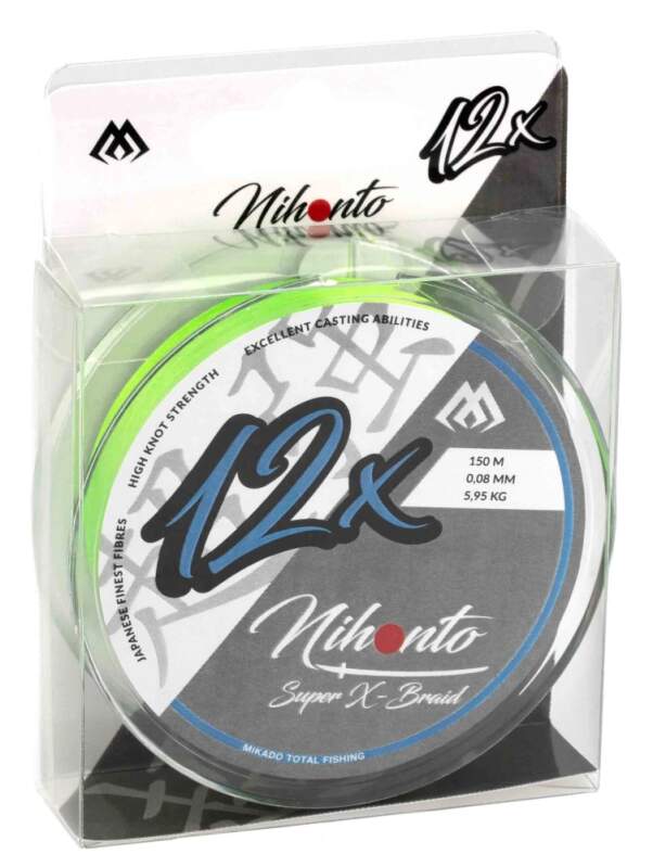 Mikado Nihonto Super X-Braid 0,18mm 17,4kg 150m Fluo Zelená