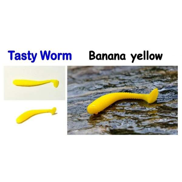 Sharpfishes Tasty Worm 5cm Banana Yellow