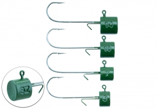 Svartzonker Ned Head Bismut Dark Green 3/0 14g 2ks