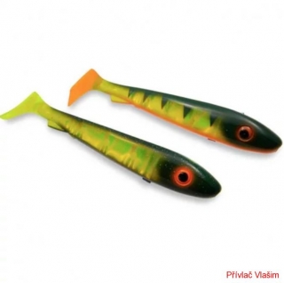McRubber Jr. 17cm Flash Series Black Chartreuse&Fire Tiger