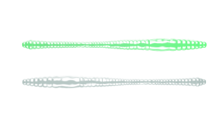 Libra Lures Dying Worm 80mm 000 Glow UV Green Sýr 12ks