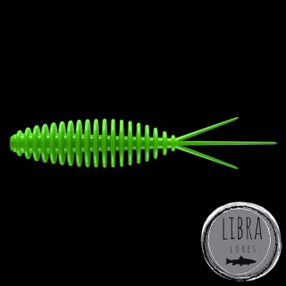 Libra Lures Turbo Worm 56mm 026 Hot Green Krill 8ks