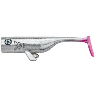 LMAB Drunk Bait 8cm Chrome Pinktail 6ks