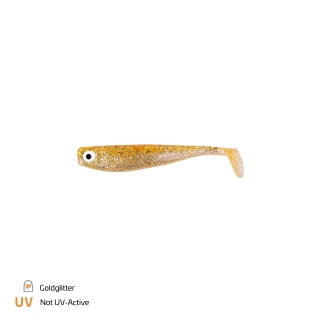 Zeck ZANDER Gummi 9cm Goldglitter