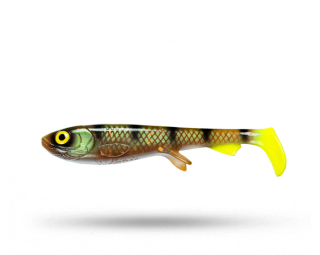 Wolfcreek Shad 20cm Motoroil Kiwi Perch