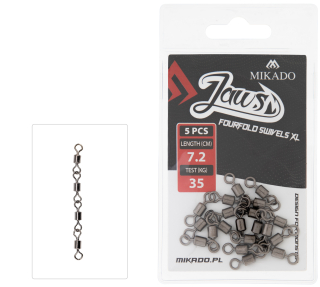 Mikado Jaws Fourfold Swivel XL 35kg 5ks
