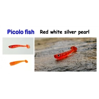 Sharpfishes Picolo Fish 3,8cm Red With Silver Glitter