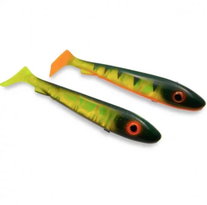 McRubber Jr. 17cm Flash Series Black Chartreuse&Fire Tiger
